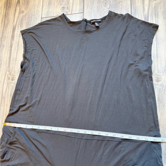 Eileen Fisher Wide Leg Jumpsuit With Pockets Jersey Knit Dark Gray Size XL - Picture 7 of 9
